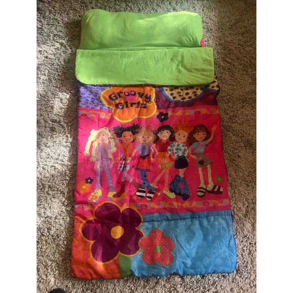 2006 groovy girls sleeping bag 100% polyester human size vintage - Picture 1 of 10